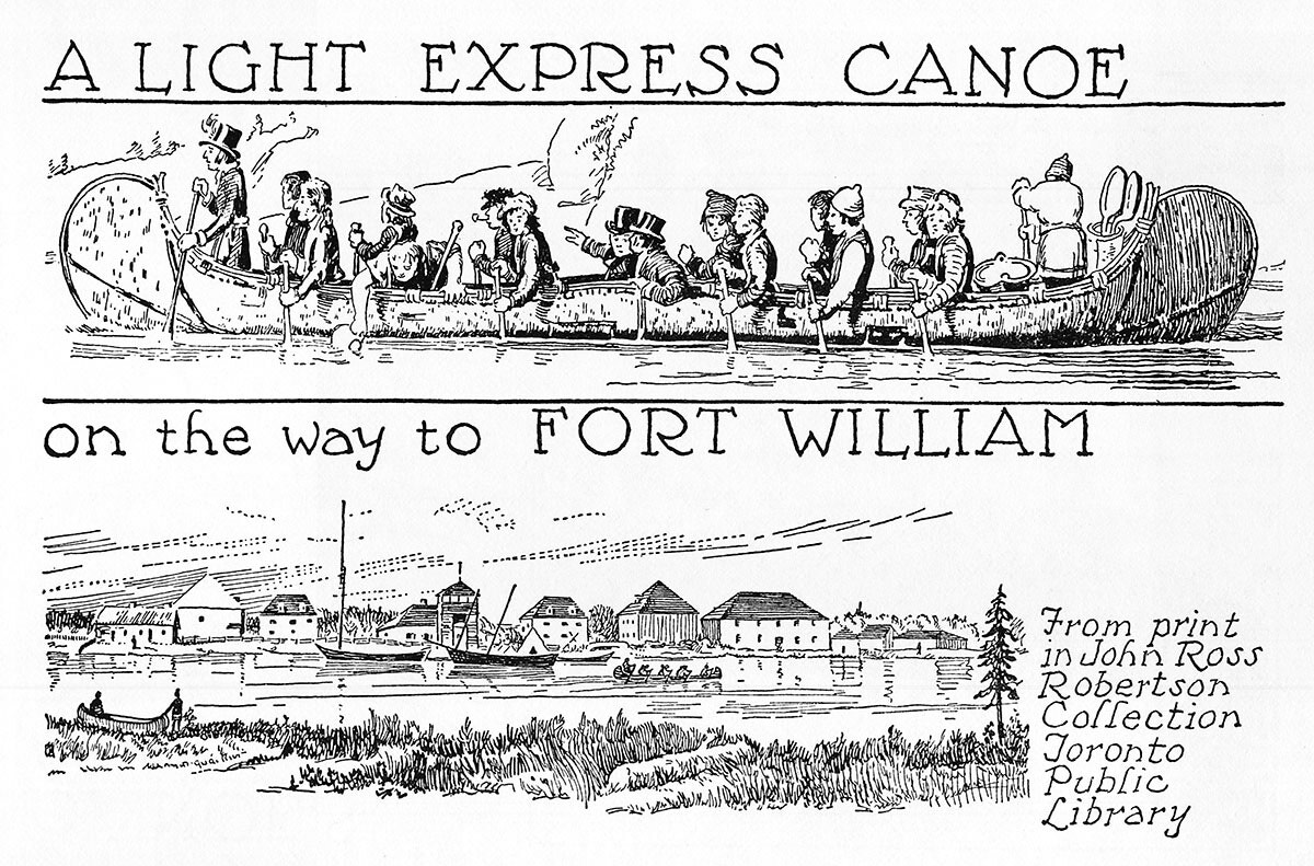 A Light Express Canoe on the Way to Fort William