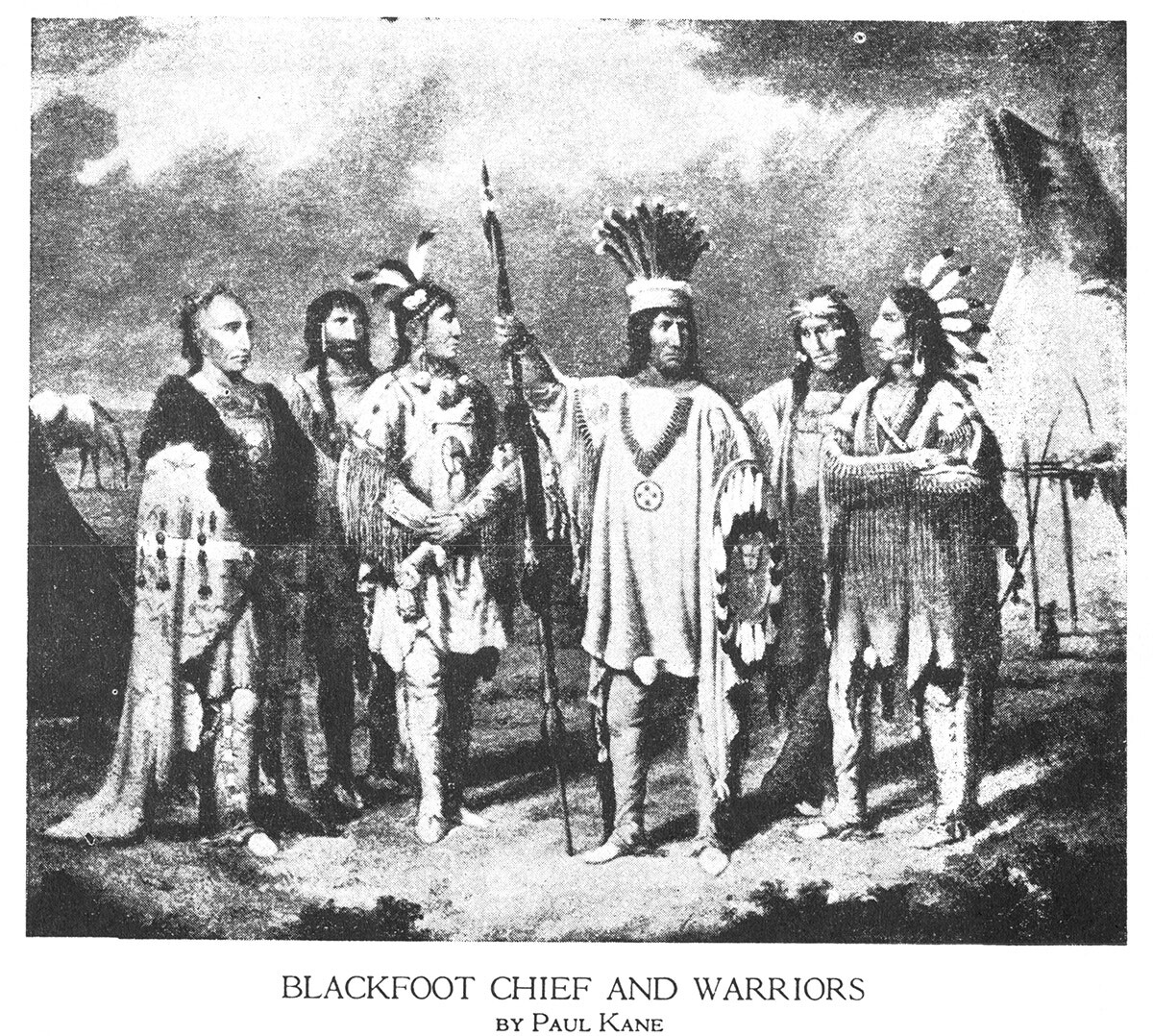 Blackfoot Chief And Warriors