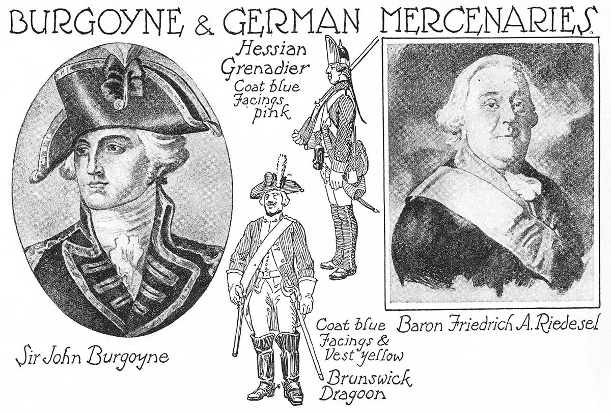 Burgoyne and German Mercenaries