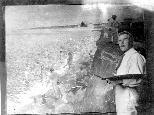 CWJ working on the painting c1918