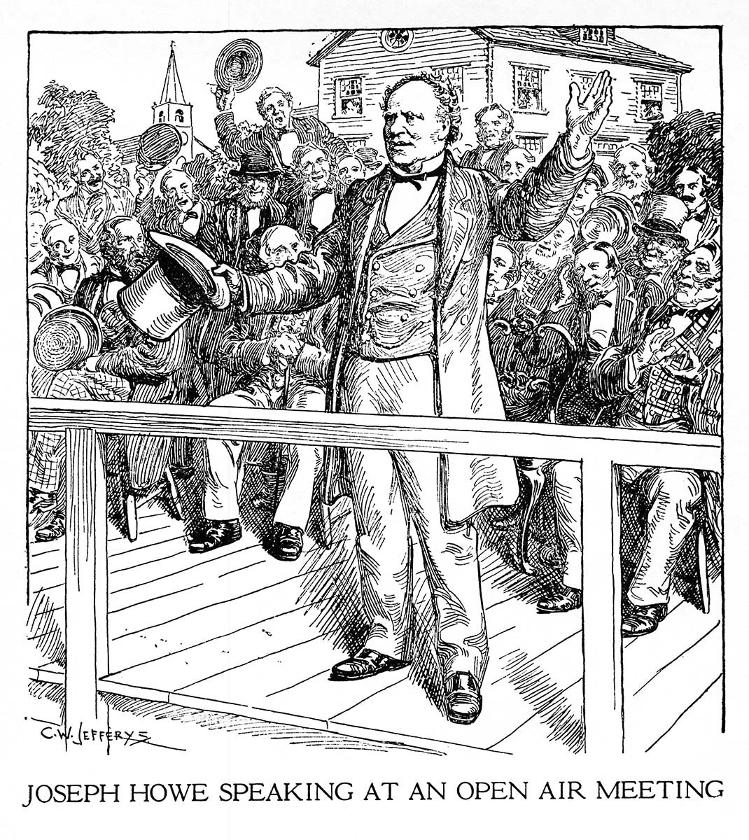 Joseph Howe Speaking at an Open Air Meeting