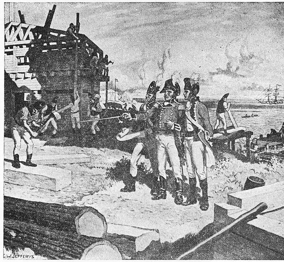 Simcoe At The Building Of Fort York, 1793